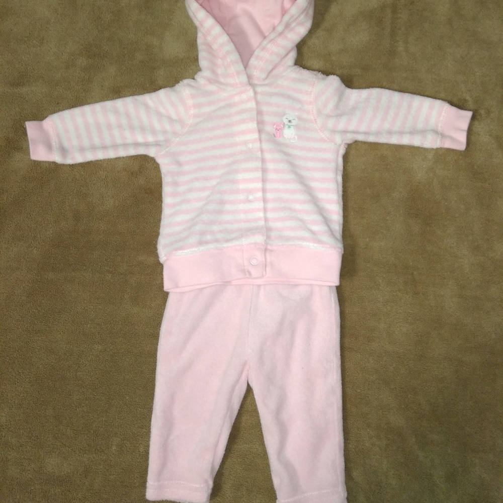 Carter's Matching Hooded Top and Pants, Size NB